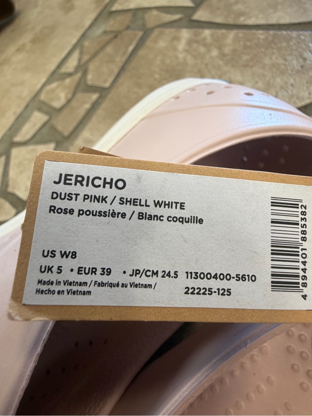 Native Shoes Jericho Slip On Dust Pink Shell White Womens 8 NWT Vegan EVA - Picture 4 of 4
